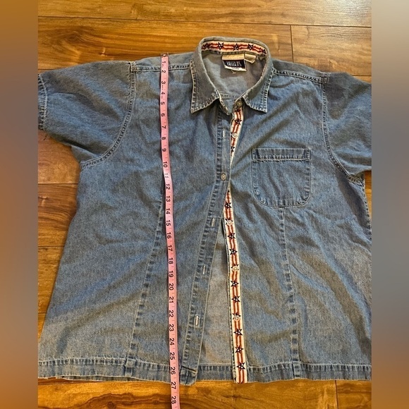 Vintage Bill Blass Women’s Plus Size 90s Style Denim Button Down Short Sleeve - Picture 10 of 10